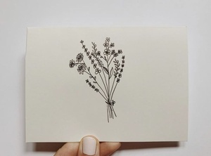 Tarjetas de Invitación de Papel Hechas a Mano de Alta Calidad con Diseño Romántico y Amoroso Personalizado, Logotipo y Tamaños Personalizados, Tarjeta de Felicitación - Product Image 1