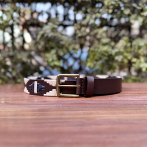 Cinturón de Cuero Artesanal Resistente, Estilo Polo, con Hilo Encerado Vintage, Acabado Suave de Nubuck, 35 mm de Ancho, Hebilla de Aleación, Color Personalizable - Product Image 4