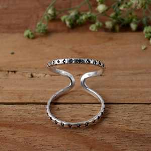 Dainty Textured Luxury Arthritis Ring Handmade Adjustable <b>Silver</b> Finger Splint Ring <b>DIP</b> PIP Joint Support Knuckle Wedding Party - Product Image 1