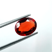 HAYAAT GEMS Pierre précieuse naturelle Pinkesh, émeraude rouge de laboratoire, taille ovale facettée (1,65 ct 9x7x4MM) pour la fabrication de bijoux