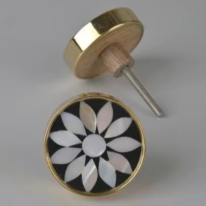 Boutons de tiroir et de meuble en nacre de qualité supérieure, avec incrustations en nacre et en résine, au prix le plus bas - Product Image 1