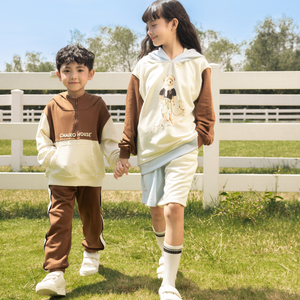 Ethan Sweat à capuche imprimé ours pour femme Top zippé Manches longues Beige Bleu Sweatshirts ODM OEM XS Taille pour l'hiver Lavable Respirant - Product Image 5