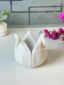 Sculpture de lotus en pierre sculptée à la main de bonne qualité, Urli, pièce de décoration pour la maison, vente en gros au meilleur prix - Product Image 3