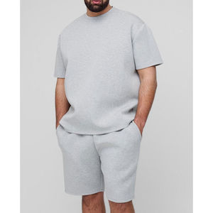Ensembles décontractés d'été pour hommes : T-shirt à manches courtes et short de couleur unie, personnalisables (OEM) - Product Image 6