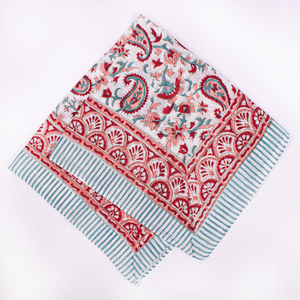 Cotton <b>Square</b> Bandana Floral Pattern Red Blue White Casual Summer Breathable Lightweight <b>Scarf</b> Multifunctional Wrap - Product Image 6