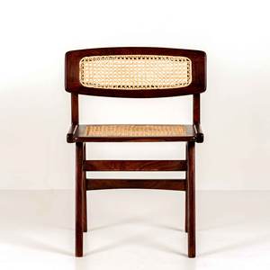 Silla de Comedor de Madera Maciza de Estilo Moderno de Mediados de Siglo, Diseño Escandinavo, Silla Lateral sin Brazos con Mimbre Tejido para Cafetería y Hogar, Venta al Por Mayor - Product Image 2