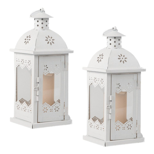 Set Of 2 Fancy Decorative Candle <b>Lanterns</b> For Garden Hanging <b>Lantern</b> <b>Tealight</b> Candles Black Tea Light Holders For Indoor Events - Product Image 3