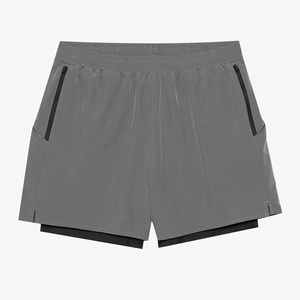 Shorts de sport respirants à double couche avec logo personnalisé, pour la course et l'entraînement, fabrication en gros - Product Image 4