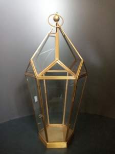 Tapered <b>Gold</b> Metal Handmade Decorative <b>Lantern</b> for Home Decoration and Candle Use - Product Image 4