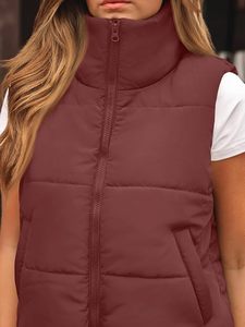 Gilet matelassé léger et isolant pour femme, fabricant OEM, logo personnalisé, veste sans manches matelassée pour femme, vente en gros - Product Image 6