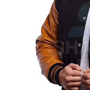 Veste en molleton slim formelle variée avec col montant et logo sur le devant - Product Image 5