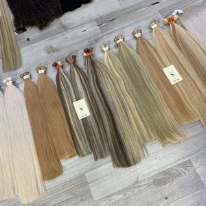 Extensions de cheveux naturels de qualité supérieure, tissages invisibles, lisses, bouclés, ondulés, avec mèches, double épaisseur, Genius Weft - Product Image 6