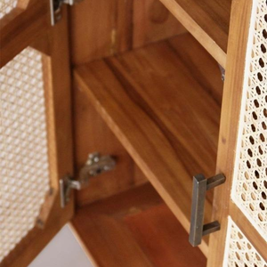 Mueble de diseño moderno con puerta de ratán, aparador, mesa consola para decoración del hogar. - Product Image 6