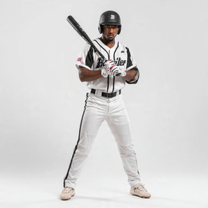 ชุดยูนิฟอร์มเบสบอลลายเส้นแบบกำหนดเอง ผ้าโพลีเอสเตอร์ 100% เสื้อซอฟต์บอลคุณภาพสูง ชุดยูนิฟอร์มเบสบอลลายเส้น - Product Image 5