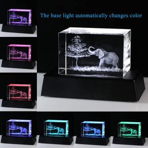 Estatua de Elefante 3D de Cristal, Decoración para Amantes de los Elefantes, Regalo de Cumpleaños o Día de la Madre, Estatuilla de Mamá D - Product Image 3