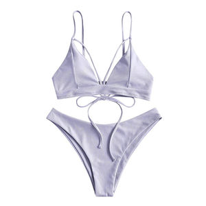 Conjunto de Bikini de Dos Piezas Personalizado para Mujer, Secado Rápido, Elástico, Traje de Baño Ligero Estampado, Fabricante y Proveedor OEM ODM - Product Image 6