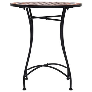 23.6 \ "tavolo da bistrot a mosaico in ceramica marrone - Product Image 3