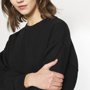 Sudadera Casual de Manga Larga con Cuello Redondo y Bordado de Color Sólido para Mujer - Algodón/Fibra de Bambú Ecológica y Transpirable - Product Image 4