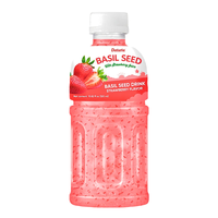 HALAL Basilicumzaad dranken met gemengde fruitsapcocktail 320ml fles Basilicumzaad drank export Vietnam OEM productie