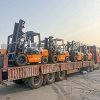 Chariot élévateur contrepoids diesel de 3 tonnes, 3,5 tonnes, 3,8 tonnes avec mât duplex pour la manutention de matériaux en entrepôt industriel