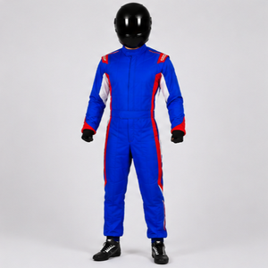 Men's Blue <b>Red</b> White Full Sleeve Racing <b>Suit</b> Flame Retardant Quick Dry Polyester All Seasons Adult Customized Wear Seamless - Product Image 1