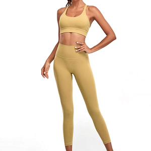 New Arrival Eco-Friendly SMART FABRIC Seamless Yoga Gym Set High Waist Fitted <b>Tights</b> Two Piece Women Yoga Sets Print Front - Product Image 1