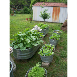 Bac à légumes galvanisé de haute qualité pour l'extérieur, jardinière en métal avec base ouverte, bac à herbes et fruits en acier - Product Image 1