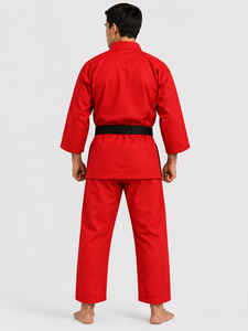 Uniforme de Karate Premium Naranja para Adultos, Traje de Artes Marciales de Algodón Grueso con Cinturón Negro - Product Image 4