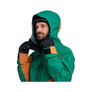 Chaqueta de esquí con capucha para hombre, con bloques de color, aislamiento sintético, impermeable, Gore-Tex, cierre de cremallera - Product Image 6