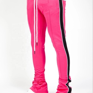 Pantalons de survêtement empilés pour hommes Econex Sports OEM, couleurs personnalisées de haute qualité, avec bande latérale, tissu polaire à séchage rapide, 2023/2024 - Product Image 3