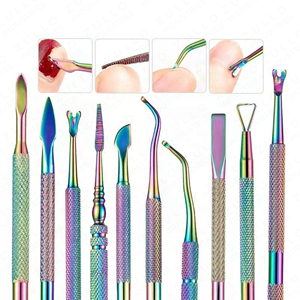 Removedor de Cutículas de Acero Inoxidable de Doble Punta de Alta Calidad, Raspador y Limpiador de Uñas para Manicura y Pedicura - Product Image 4