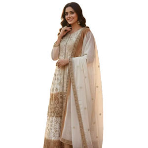 Conjunto de Salwar Kameez Dupatta de Diseño Exclusivo para Adultos, con Tela Star Georgette de Alta Calidad y Trabajo de Codificación y Secuenciación Múltiple, de SIE - Product Image 1