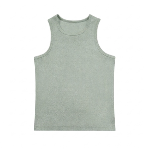 Débardeur Stringer Homme Décontracté 100% Coton Tricoté Gold's Gym, Meilleure Vente 2025, Écologique, avec Badge Brodé à la Machine et Bouton - Product Image 1