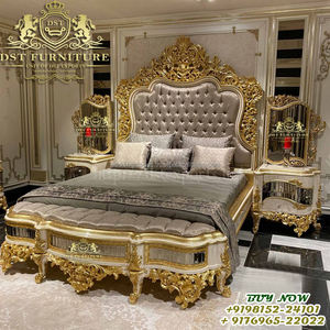 ชุดเฟอร์นิเจอร์ห้องนอนไม้สักสไตล์ราชวงศ์ ปรับแต่งขนาดและสีได้ ดีไซน์ทันสมัยสำหรับห้องนอนใหญ่ - Product Image 4