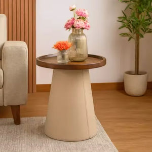 Mesa Paquistaní Hecha a Mano, Rústica, para 4 Personas, Muebles de Jardín de Madera Maciza, Mesa Tallada a Mano con Soporte Plegable, Portátil para Exteriores - Product Image 1