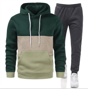Conjunto Deportivo Informal con Capucha de Alta Calidad, Grueso y Sólido, Transpirable y Ecológico, 100% Algodón, Sudadera con Capucha y Pantalones para Hombre - Product Image 1
