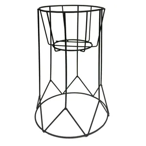 Support de plante en fil de fer industriel avec porte-pot en terre cuite, design géométrique, vase de sol pour usage intérieur et extérieur - Product Image 2