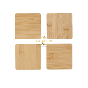 Natural Bamboo Square Coaster Eco Friendly Drink Coaster for <b>Table</b> <b>Protection</b> and Wholesale Supply - Product Image 3