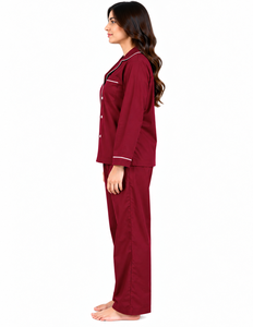 Ensemble de pyjama boutonné pour femme, vêtements de nuit doux et confortables, vêtements de détente, vêtements de maison, vente en gros, fabricant sur mesure - Product Image 5