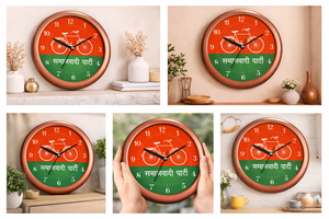Horloge murale 3D personnalisée avec impression de politicien indien, décoration de bureau moderne pour la rentrée scolaire et la remise des diplômes - Product Image 3