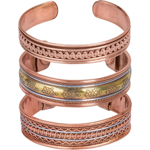 Elegante pulsera de terapia magnética de cobre puro para aliviar el dolor de la artritis, brazalete de joyería de salud trenzado de alambre retorcido unisex - Product Image 6