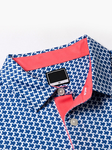 Camiseta de Golf Personalizada para Hombre 2025, de Alta Calidad, Antiarrugas, de Secado Rápido, Transpirable, Estampada, Tejida, Sublimada, con Efecto Puff Plus, Venta al Por Mayor - Product Image 4