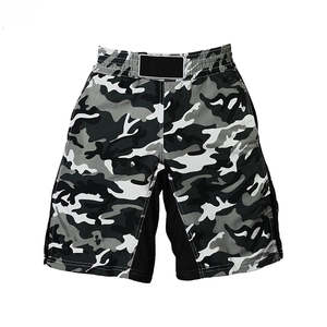 Shorts de boxe et de MMA pour hommes, style streetwear, imprimés par transfert thermique, personnalisables en gros, avec tissu respirant à séchage rapide - Product Image 4