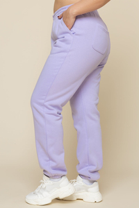 Pantalon de jogging ample en molleton 100 % coton pour femme, marque privée, avec broderie de logo personnalisé et chevilles élastiques - Product Image 3