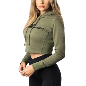 Sweat à capuche pour femme, sweat-shirt design personnalisé de haute qualité, haut court - Product Image 4
