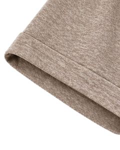 Camiseta Casual Personalizada para Mujer, Cuello en V, Color Taupe, Manga Corta, Mezcla de Algodón, Suave y Ligera, con Bolsillo, Cómoda para Uso Diario en Verano - Product Image 5