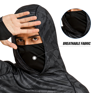 Haut de pêche à manches longues imprimé pour homme, protection UPF 50, séchage rapide, avec cache-visage, en Spandex/Polyester - Product Image 4
