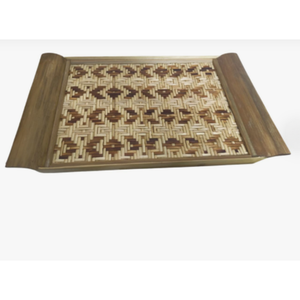 Bandeja Rectangular de Bambú Tejida a Mano con Asas, Estilo Rústico Ecológico para Uso en el Hogar, Restaurantes y Eventos de Boda - Product Image 5