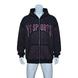 Sweat-shirt à capuche noir pour homme, imprimé étoiles, coupe ample, décontracté, en molleton respirant, pour l'automne - Product Image 1