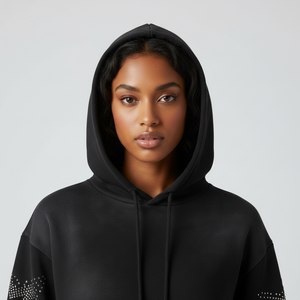 Sudadera con Capucha Personalizada de Algodón Grueso con Pedrería, Estilo Vintage Lavado Ácido, Oversize, para Unisex, de SHH INDUSTRIES - Product Image 4